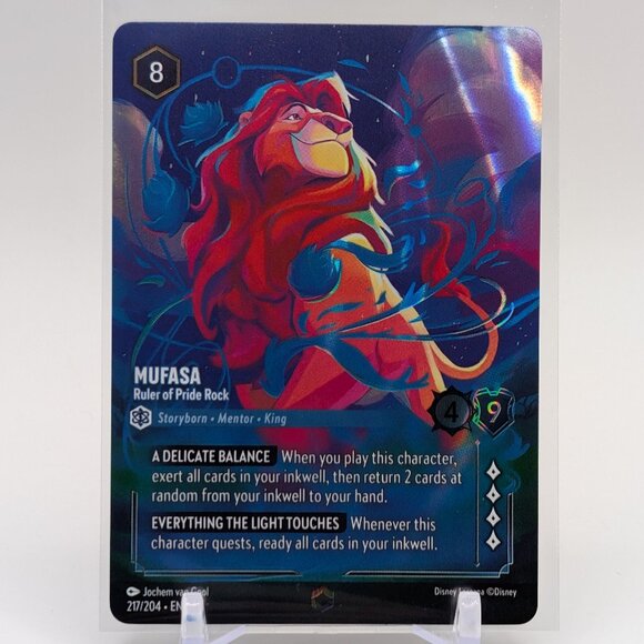 Disney Lorcana Mufasa - Ruler of Pride Rock Enchanted Foil 217/204 NM - Picture 1 of 3